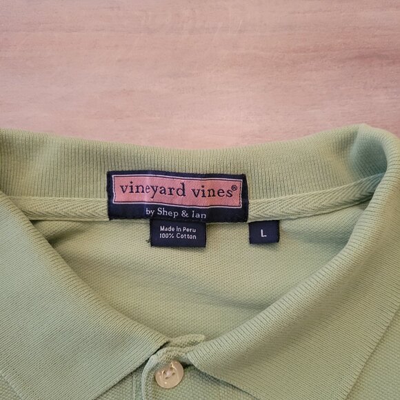 Vineyard Vines Men’s Green Long Sleeve Whale Logo Polo Shirt Size Large - Picture 3 of 8